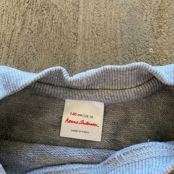 Hanna Andersson Unicorn Sweatshirt Gray Siz3 10 -e - Picture 3 of 6